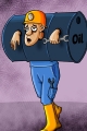 كاريكاتور / سنگینی درآمدهای نفتی بر دوش کارگر ایرانی