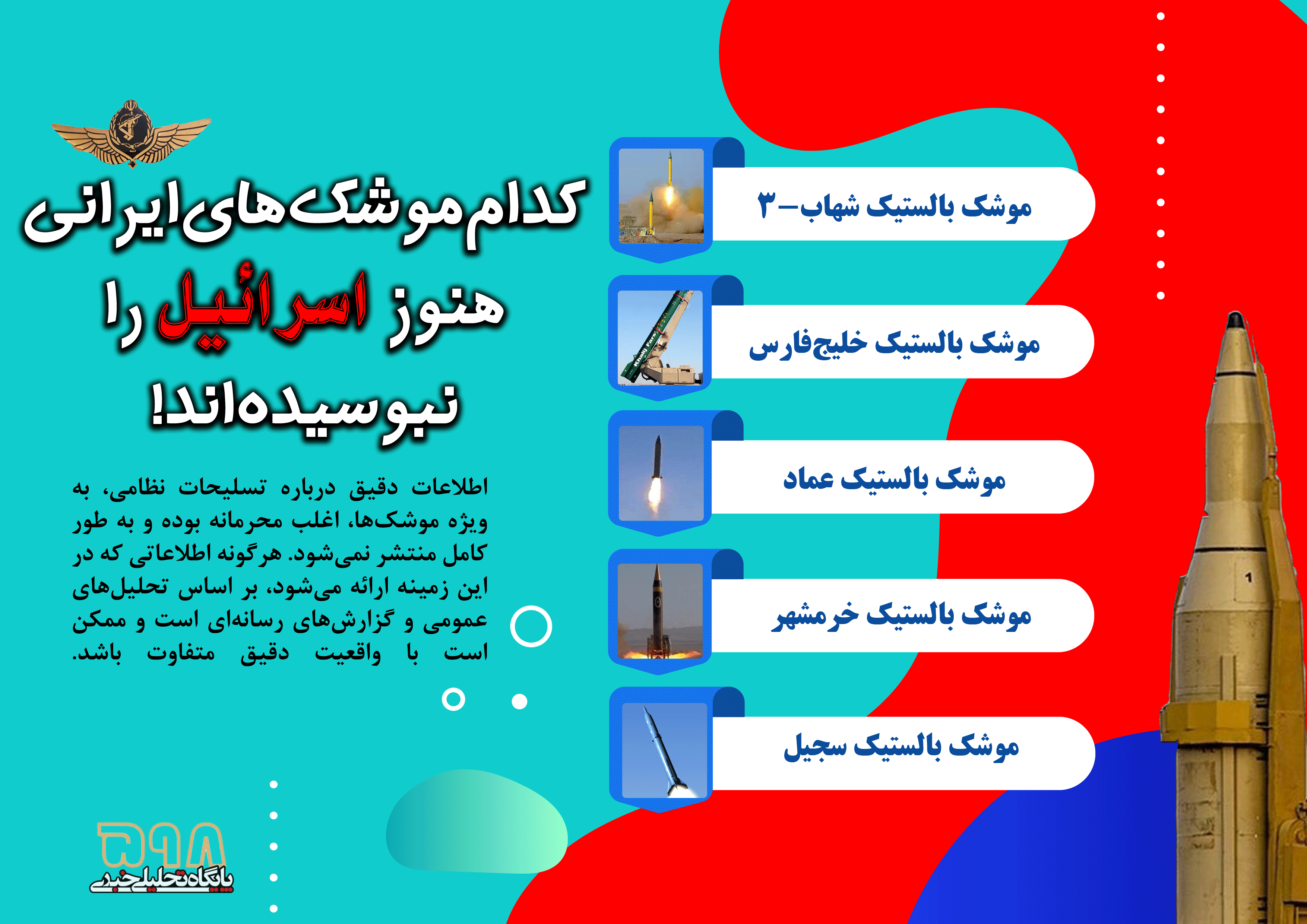 کدام موشک‌های ایرانی هنوزاسرائیل رانبوسیده‌اند!