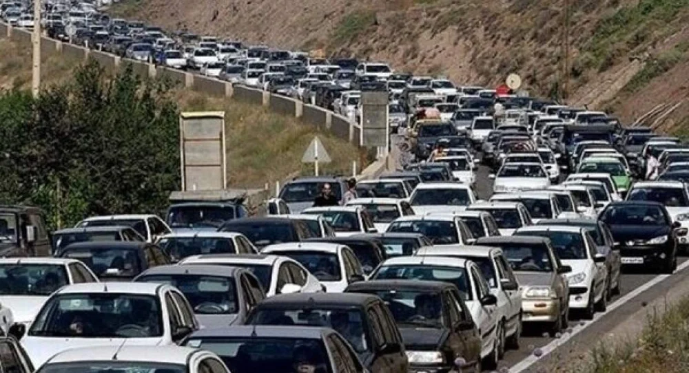 ترافیک سنگین در مسیر جنوب به شمال محور چالوس